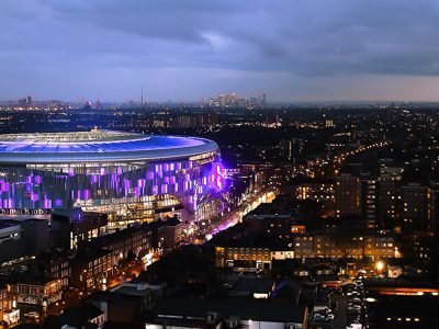 LONDON, ENGLAND - APRIL 03: A general view of the new Tottenham Hotspur Stadium during the Premier League match between Tottenham Hotspur and Crystal Palace at Tottenham Hotspur Stadium on April 03, 2019 in London, United Kingdom. (Photo by Mike Hewitt/Getty Images)